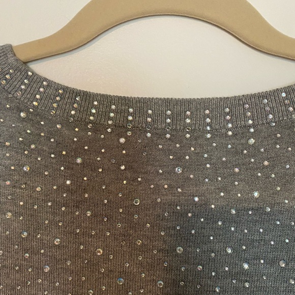 ESQUALO grey beaded sweater - Picture 7 of 7